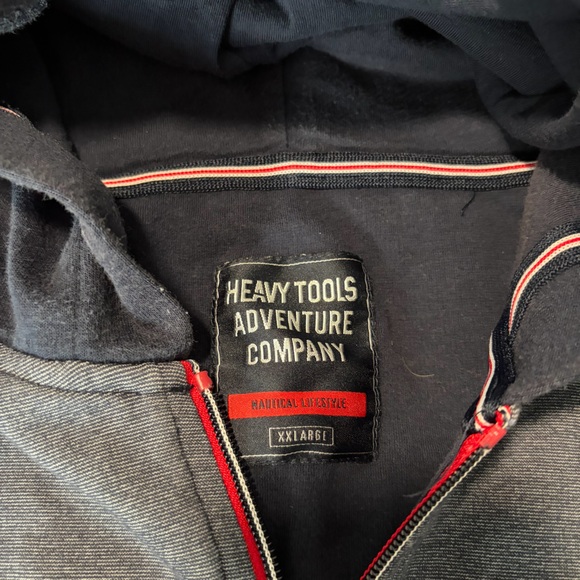 Heavy Tools Men’s Gray and Navy Full-Zip Jacket – Size XXL - Picture 4 of 4
